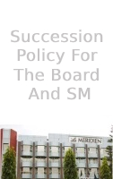 Succession Policy For The Board And SM